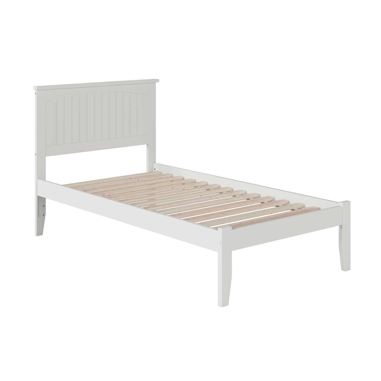 Nantucket Twin Xl Platform Bed With Open Foot Board In White Overstock 12852258