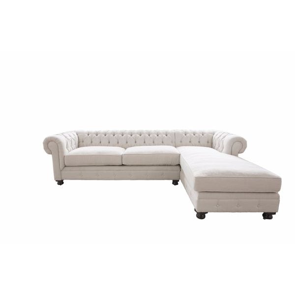 Estate Collection Seas Off White Fabric Sectional Sofa Estate Collection Seas Off White Fabric Sectional Sofa