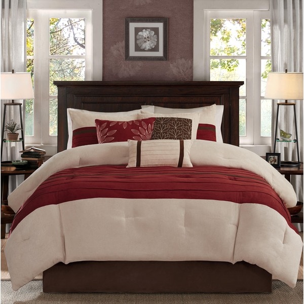 Madison Park Jackson Red Comforter 7 Piece Set