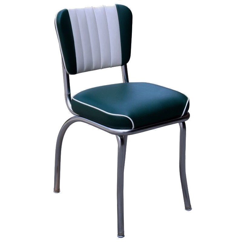 Retro Home Multicolored Chrome/ Vinyl Dining Chair Green eBay