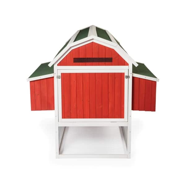 Shop Prevue Pet Products Large Red Barn Chicken Coop Free Shipping