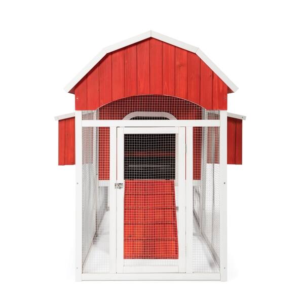 Shop Prevue Pet Products Large Red Barn Chicken Coop Free Shipping