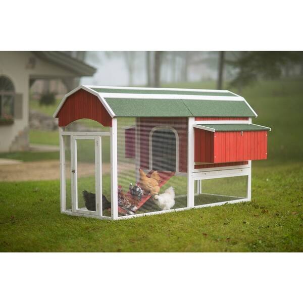 Shop Prevue Pet Products Large Red Barn Chicken Coop Free Shipping