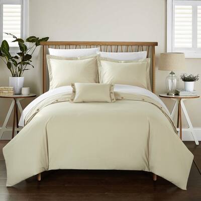 Chic Home 8-Piece Astrid Bed-In-A-Bag Beige Duvet Set