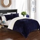 preview thumbnail 2 of 7, Chic Home 3-Piece Chiara Bed-In-A-Bag Navy Comforter 3 Piece Set