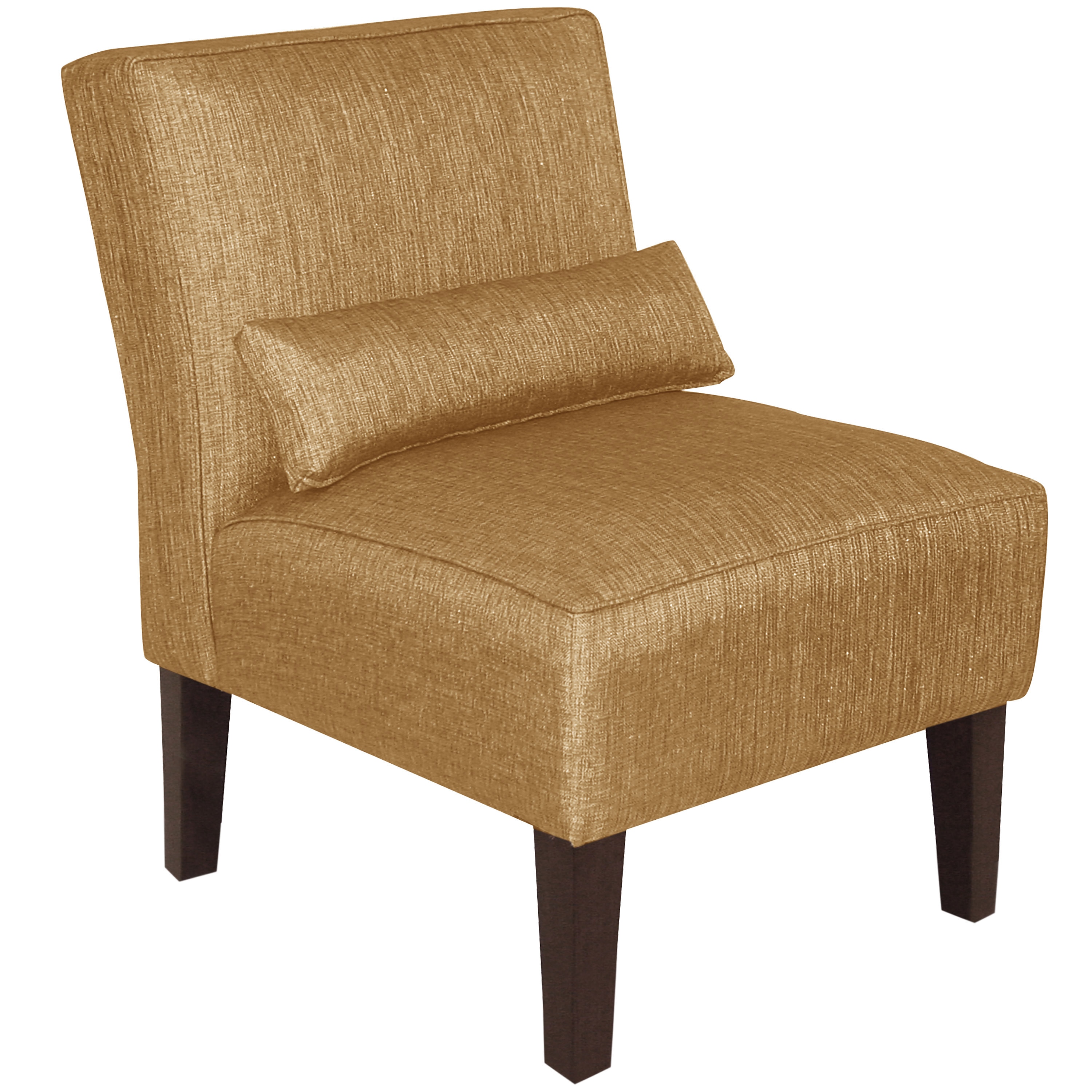 gold armless chair