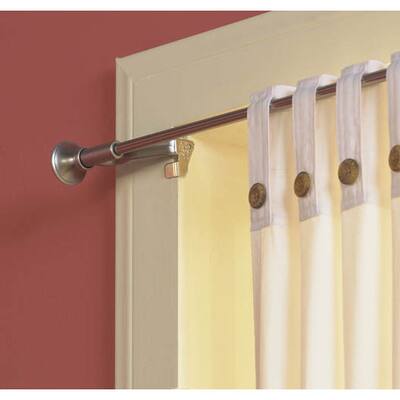 Levolor Satin Nickel Levolor Twist & Fit Tool-Less Curtain Rod ...