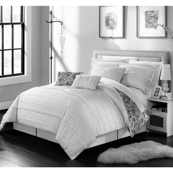 Chic Home 11-Piece Maeve Bed-In-A-Bag White Comforter Set