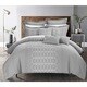 preview thumbnail 1 of 14, Chic Home 12-Piece Tussard Bed-In-A-Bag Grey Comforter Set