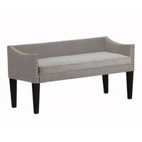 Whitney Long Upholstered Nailhead-trim Settee Bench