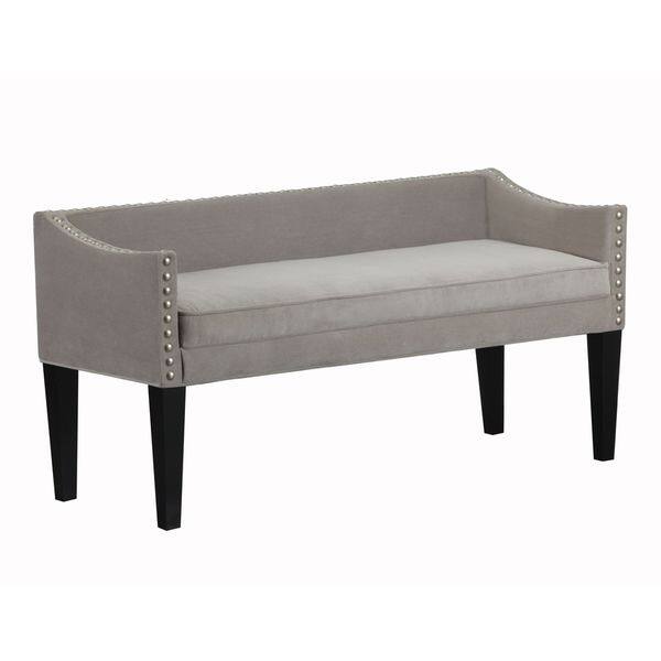 Shop Whitney Long Upholstered Nailhead Trim Settee Bench