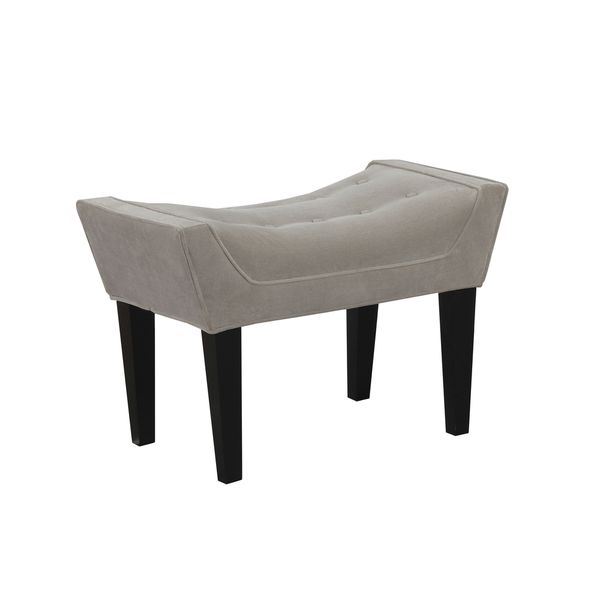 Maddie Grey/Cream Wood and Polyester Button-tufted Single ...