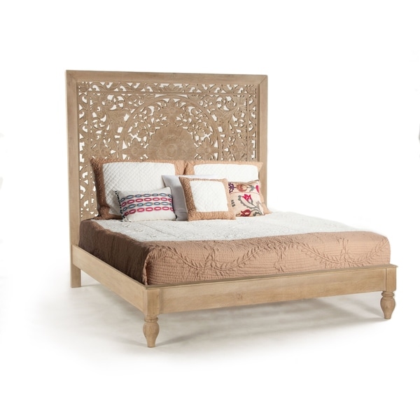 shop haveli solid mango wood king bed - on sale - free shipping