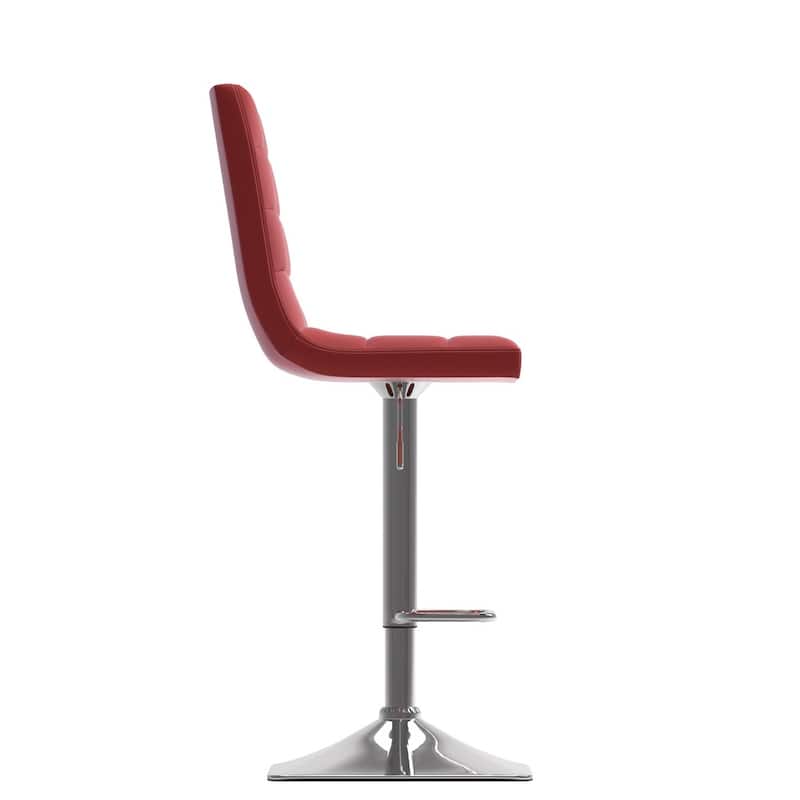 Xavier Adjustable Barstools with Swivel Seat (Set of 2)