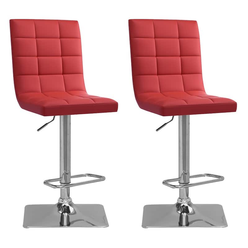 Xavier Adjustable Barstools with Swivel Seat (Set of 2)