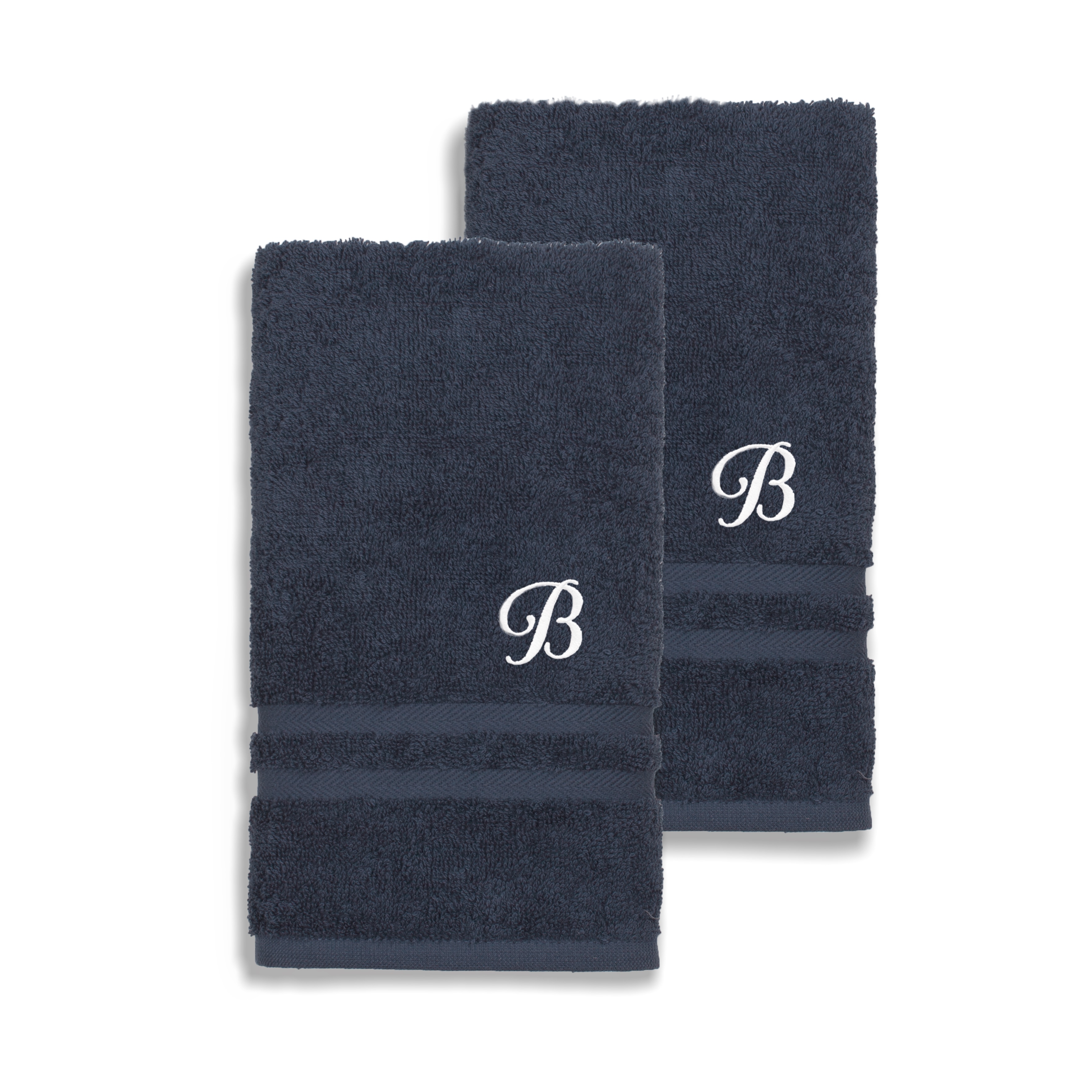 Navy blue hand online towels