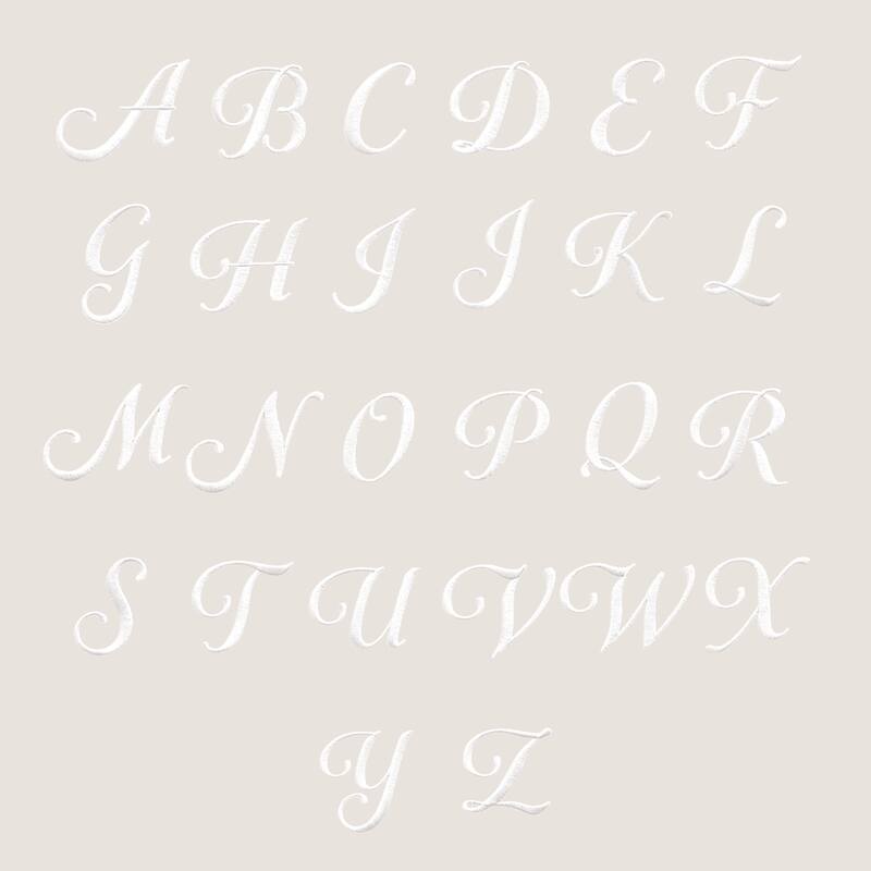 Authentic Hotel and Spa Omni Turkish Cotton Terry Set of 2 Cream Hand Towels with White Script Monogrammed Initial