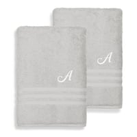 Authentic Hotel and Spa Turkish Cotton Squares Embroidered White