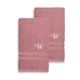 preview thumbnail 1 of 27, Authentic Hotel and Spa Omni Turkish Cotton Terry Set of 2 Tea Rose Hand Towels with White Script Monogrammed Initial