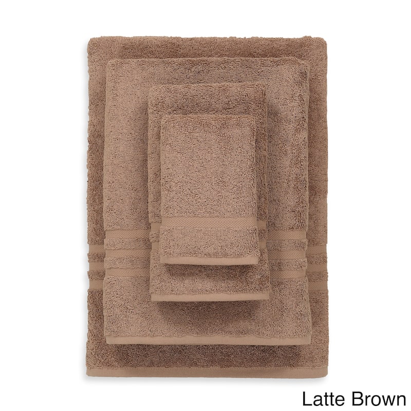 Authentic Hotel and Spa Omni Turkish Cotton 4-piece Terry Bath Towel Set - Latte Brown