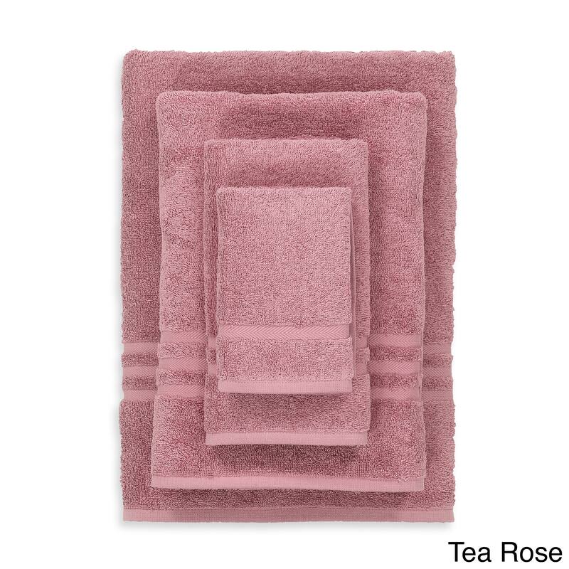 Authentic Hotel and Spa Omni Turkish Cotton 4-piece Terry Bath Towel Set - Tea Rose