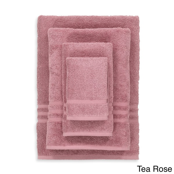 Authentic Hotel and Spa Omni Turkish Cotton 4-piece Terry Bath Towel Set - Tea Rose
