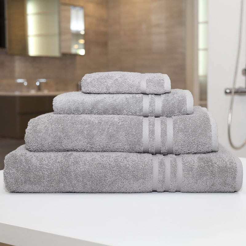 Authentic Hotel and Spa Omni Turkish Cotton 4-piece Terry Bath Towel Set