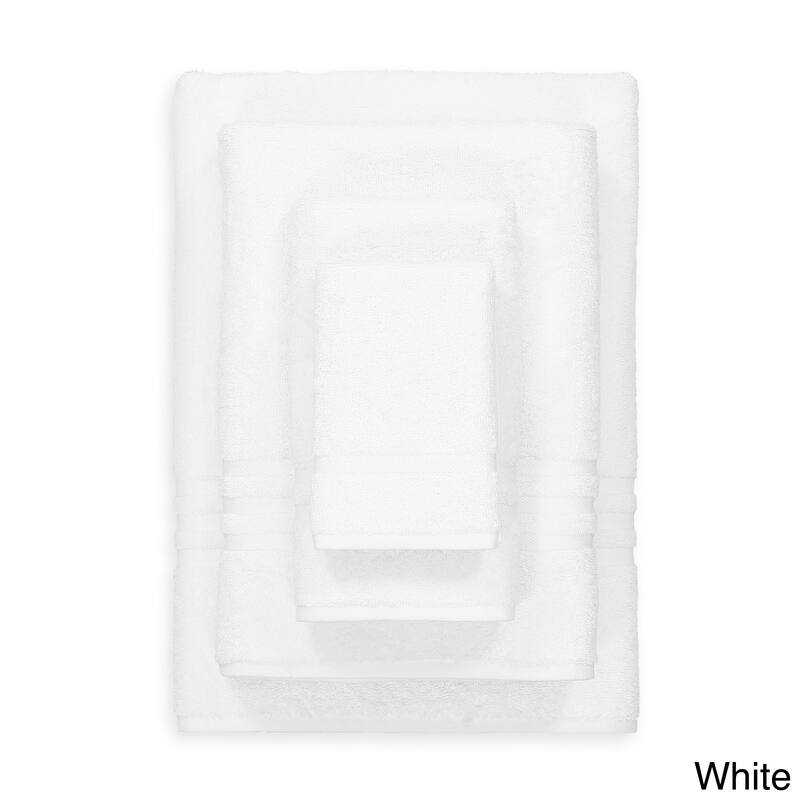 Authentic Hotel and Spa Omni Turkish Cotton 4-piece Terry Bath Towel Set - White
