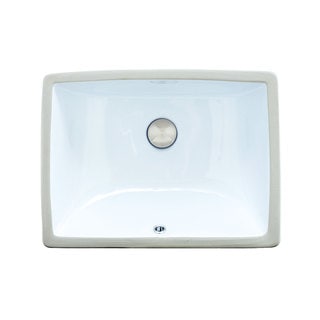 vitreous china clay 19inch x 15inch rectangular bathroom sink