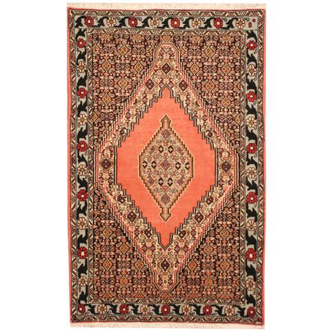 HERAT ORIENTAL Handmade One-of-a-Kind Senneh Wool Rug - 2'6 x 4'