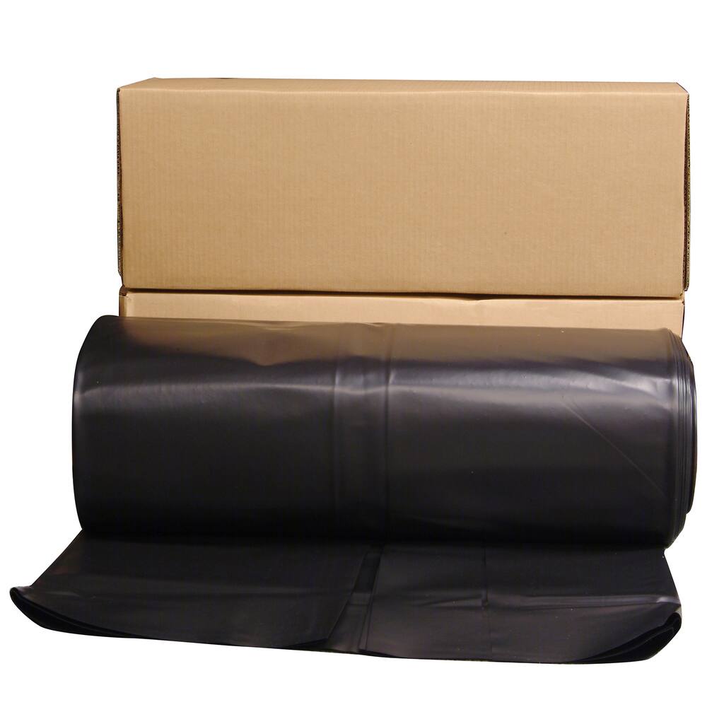 Husky CF0620B 20' X 100' 6 ML Tyco Polyethylene Black Plastic Sheeting