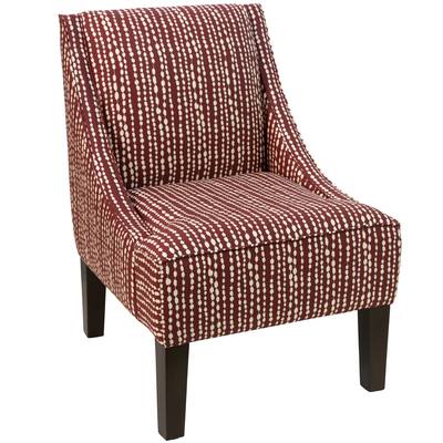Skyline Furniture Line Dot Holiday Red Slipper Accent Chair - N/A
