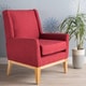 preview thumbnail 17 of 44, Aurla Mid-century Upholstered Accent Chair by Christopher Knight Home - 27.50" L x 28.50" W x 36.50" H Red