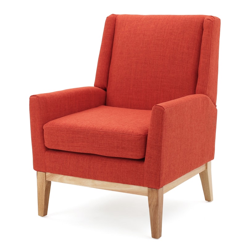 Aurla Mid-century Upholstered Accent Chair by Christopher Knight Home - 27.50" L x 28.50" W x 36.50" H