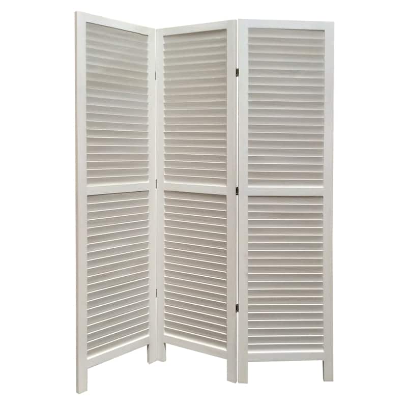 White 3-panel Shutter Screen