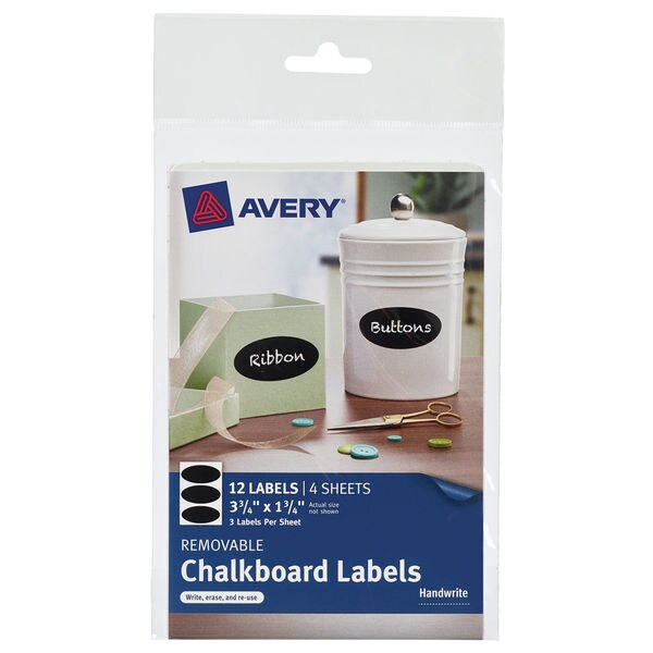 shop avery 73303 10 3 4 x 3 3 4 black removable chalkboard labels