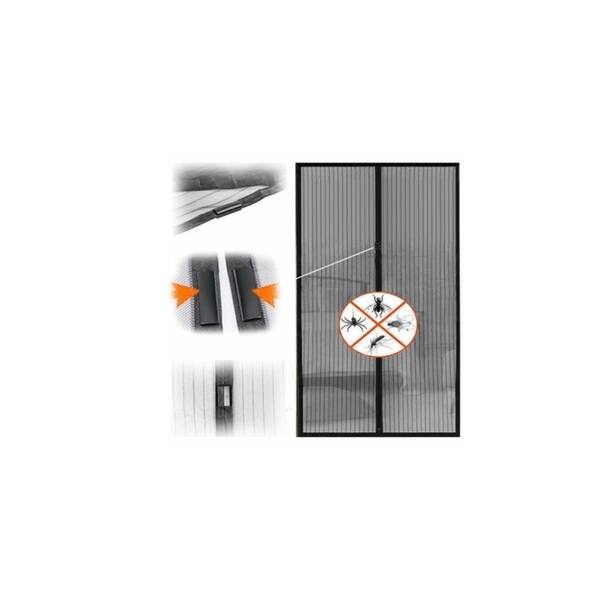 Shop Black Mesh Magnetic Hands Free Screen Door On Sale Free