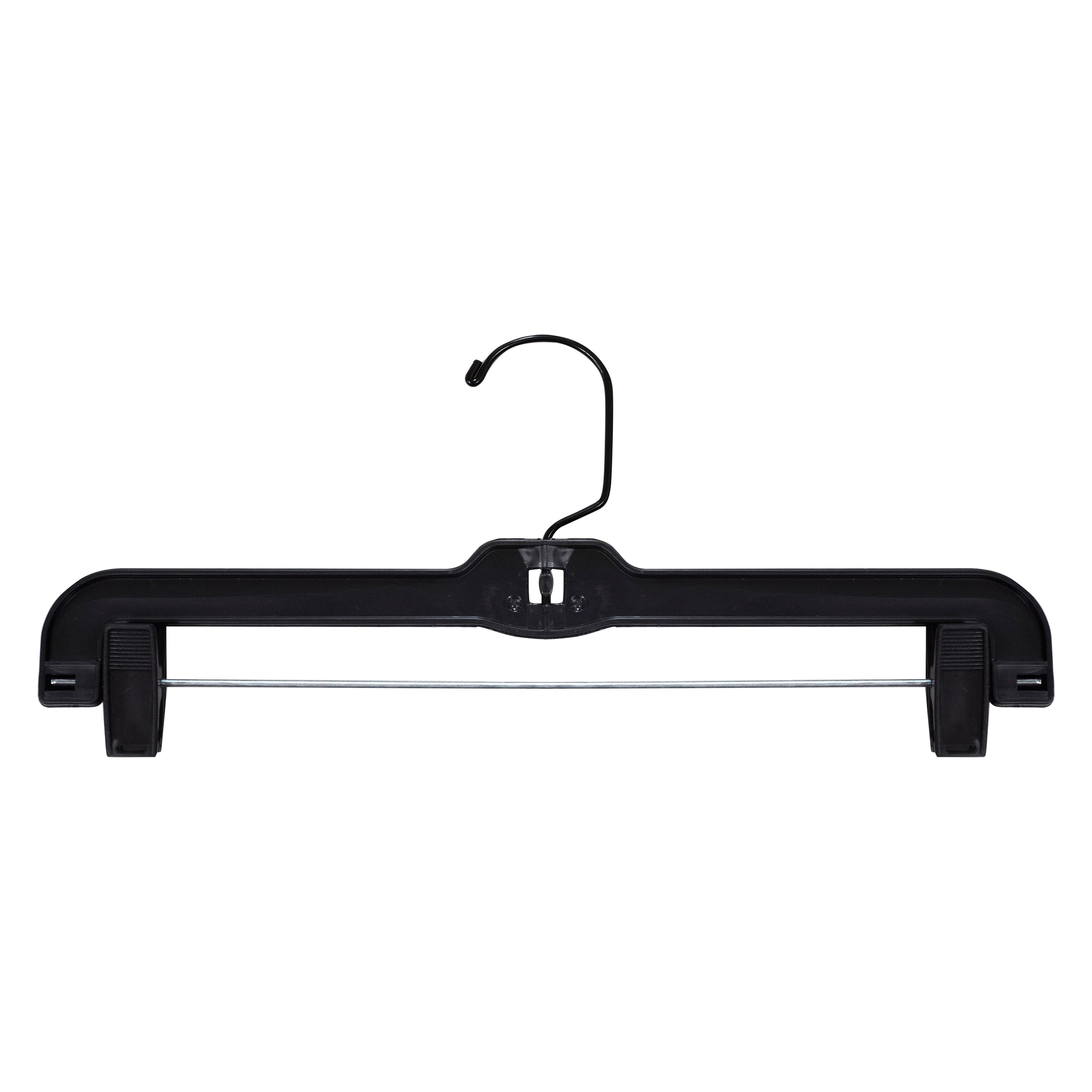 Lot of 20 Durable Black Plastic Retail Hangers Hook Double Notched Heavy  Duty