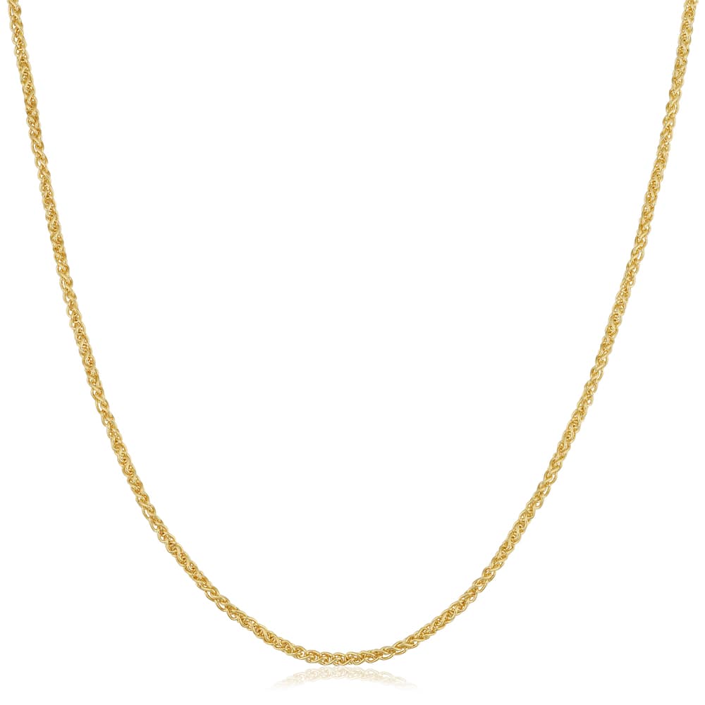 Fremada 14k Yellow Gold Filled Round Wheat Chain Necklace (1.5mm, 16 to 36 inch)