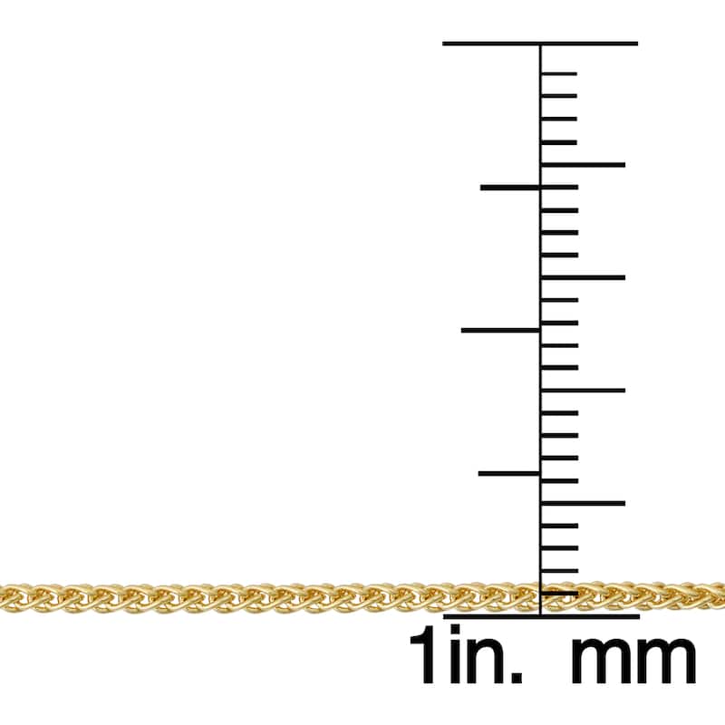 Fremada 14k Yellow Gold Filled Round Wheat Chain Necklace (1.5mm, 16 to 36 inch)