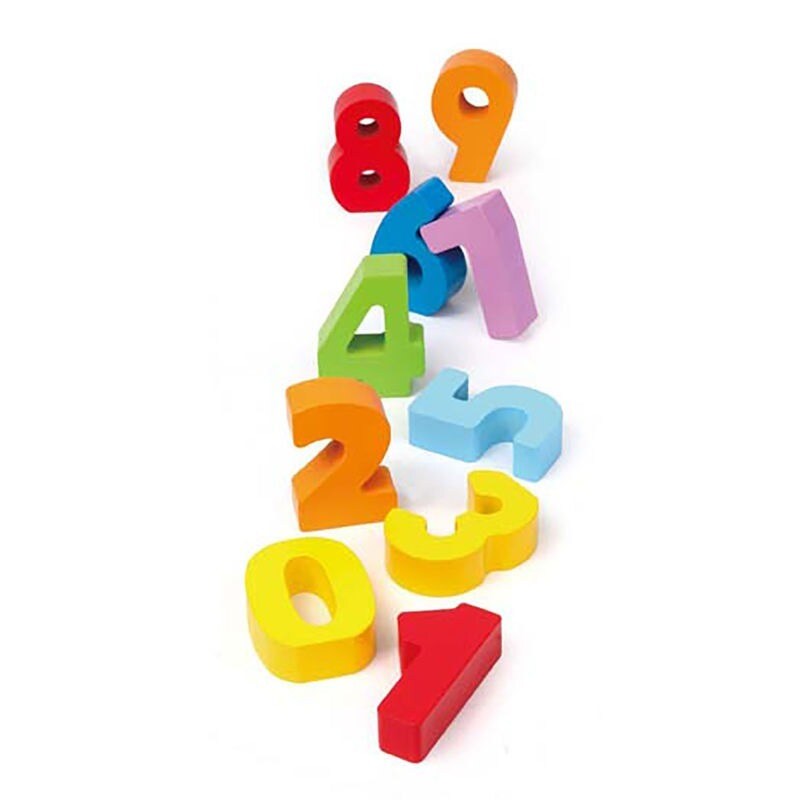 Hape Qubes Numbers and Colors Wooden Block Set - Multi - Bed