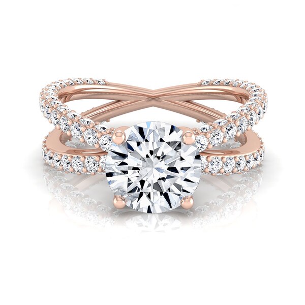 overstock rose gold engagement rings