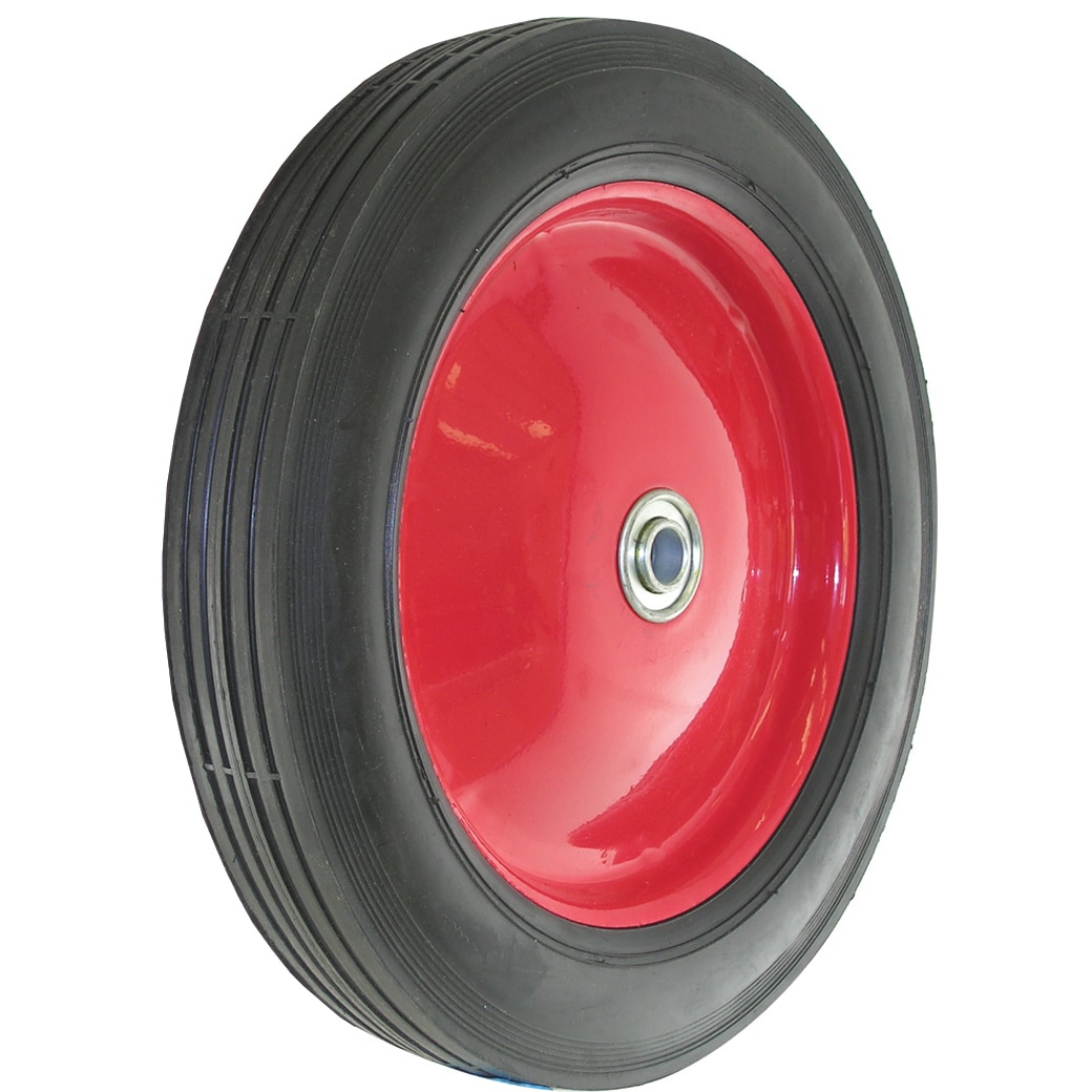 Plastic Wheel Shepherd Hardware 9613 8-Inch Semi-Pneumatic Rubber Replacement Tire 1-3//4-Inch Diamond Tread 1//2-Inch Bore Offset Axle,White-2 Pack