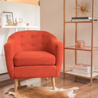 Naveen Fabric Mid Century Club Chair by Christopher Knight Home