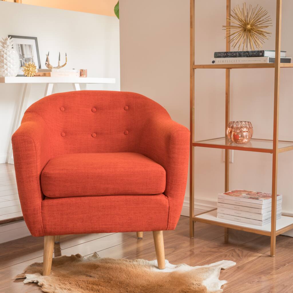 Naveen Fabric Mid Century Club Chair by Christopher Knight Home