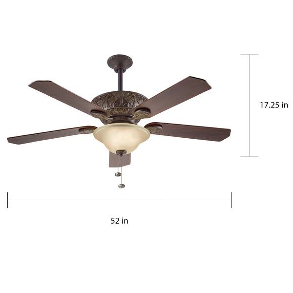 Shop Kichler Traditional 52 Inch Tannery Bronze Ceiling Fan With