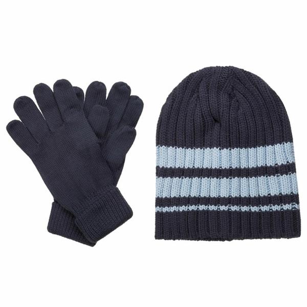 Isotoner Men's Ribbed Knit Hat and Gloves Gift Box Set - Free Shipping ...