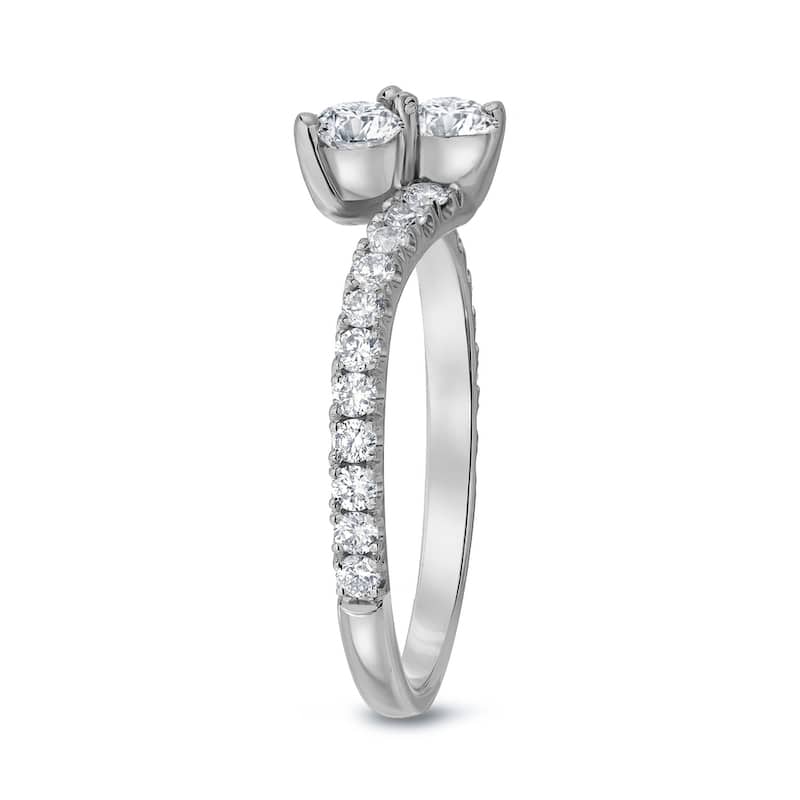 Auriya 1/2ct TDW Round Two Stone Diamond Engagement Ring 14k Gold