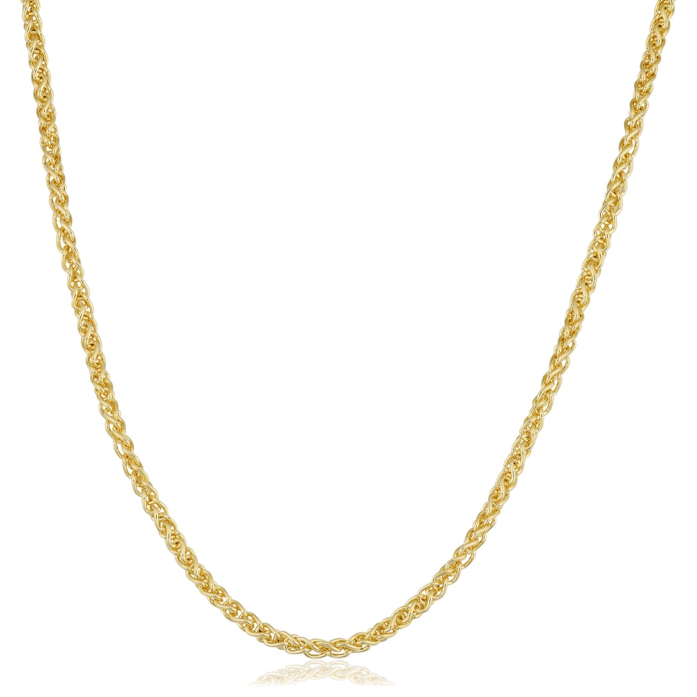 Au Naturale 14k Yellow Gold Filled 2.5mm Round Wheat Chain Necklace (16-36 inch)