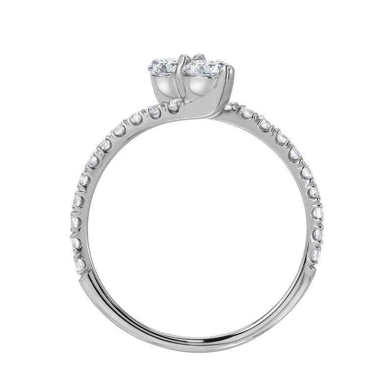 Auriya 1ct TDW Round Two Stone Diamond Engagement Ring 14k Gold